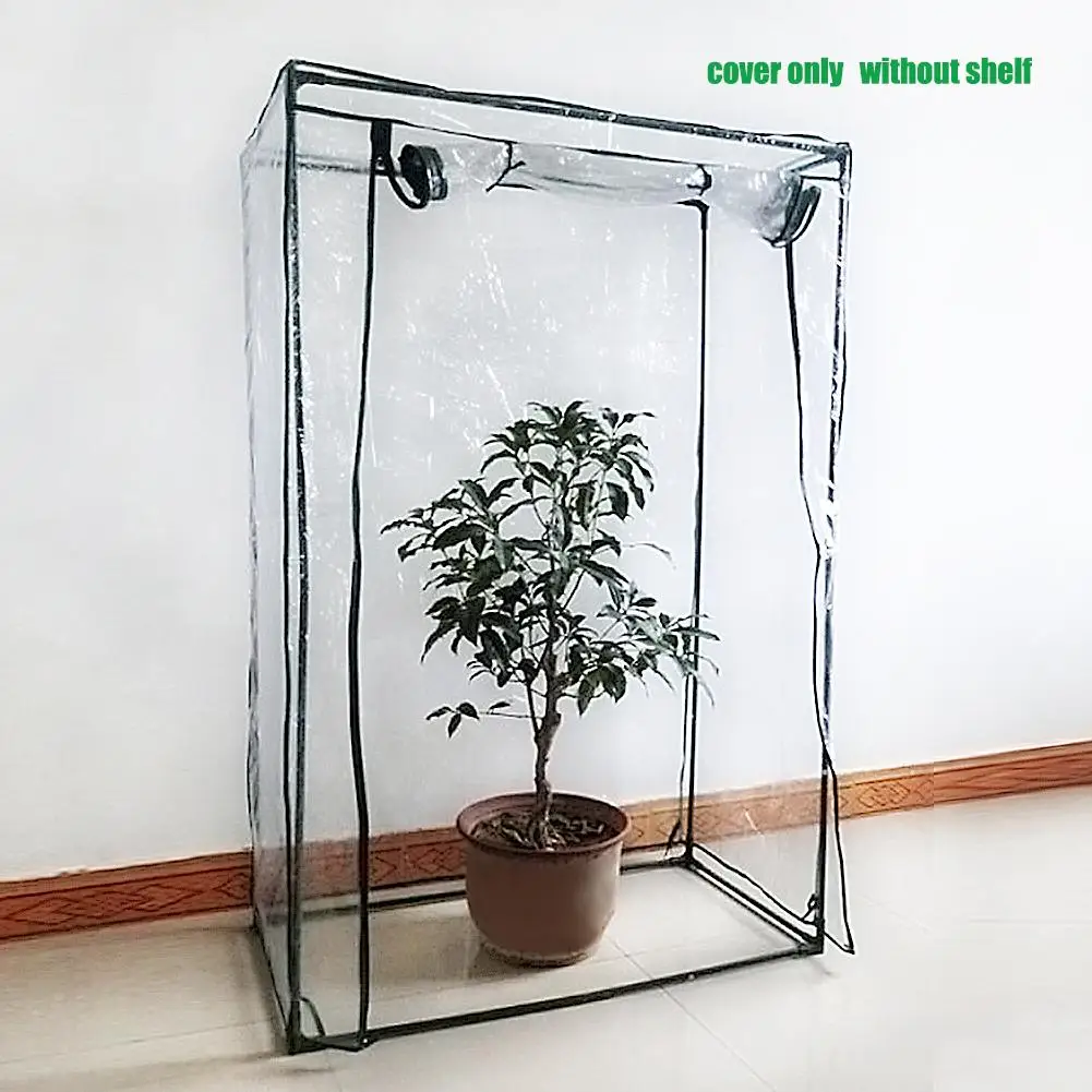 

PVC Warm Garden Tier Mini Household Plant Greenhouse Cover Waterproof Anti-UV Protect Tomato Plants Flowers (without Iron Stand)