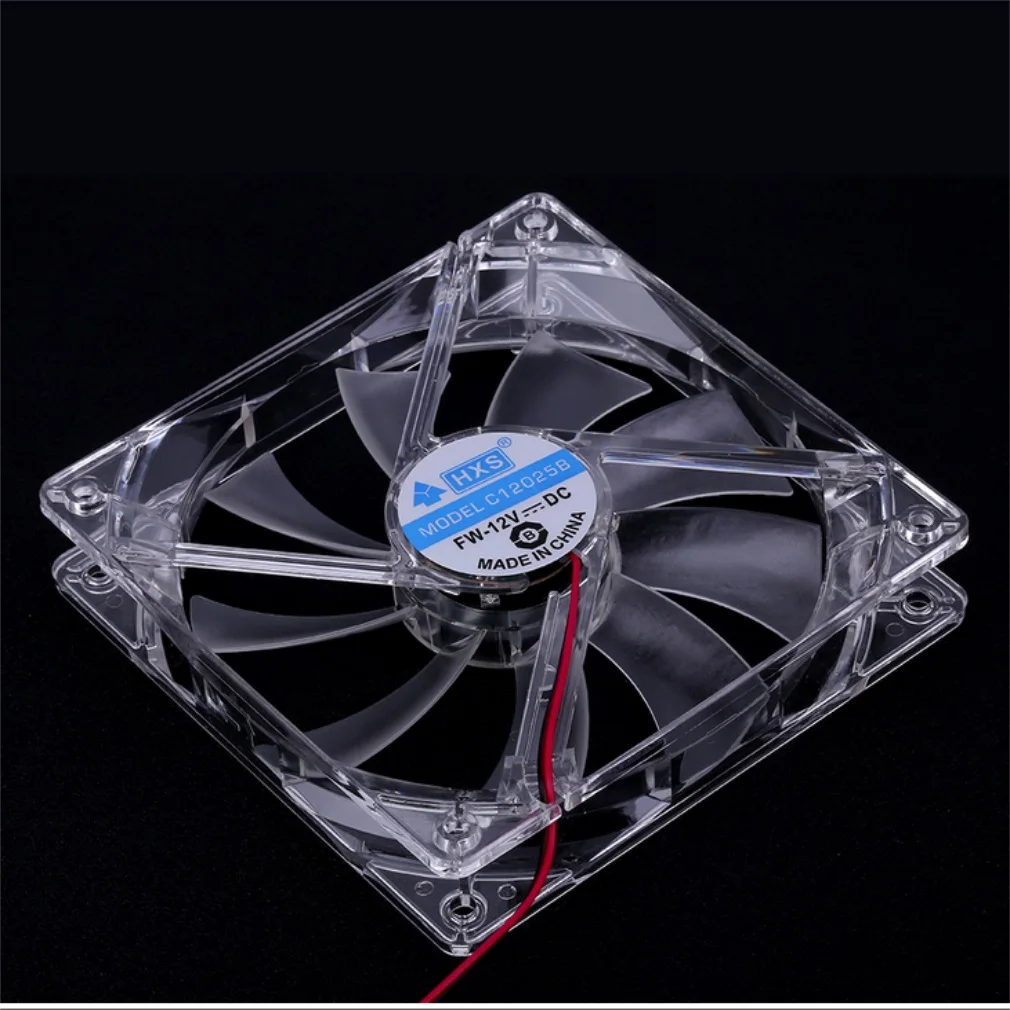 PC Computer Fan Quad 4 LED Light 120mm PC Computer Case Cooling Fan Mod Quiet Molex Connector Easy Installed Fan 12V