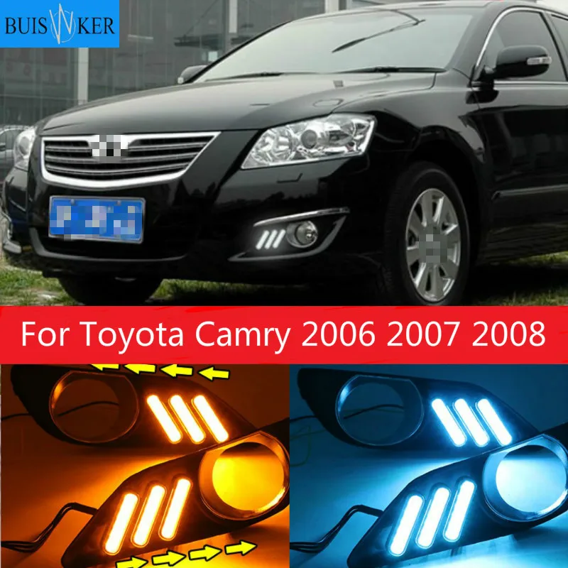 

2PCS LED Daytime Running Light For Toyota Camry 2006 2007 2008 DRL Cover Fog Lamp Car-Styling External Front Fog Lamp