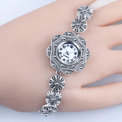 2022 Antique Silver Bracelet Women Watches Top Brand Luxury Casual Quartz Watch Women Clock Ladies WristWatch Relogio Feminino