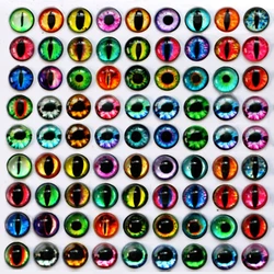 20Pcs Doll Glass Eyes Cabochons Round Dome Dragon Cat Animals Eye Doll Eyes Accessories 6/8/10/12/14/15/16/18mm DIY Jewelry
