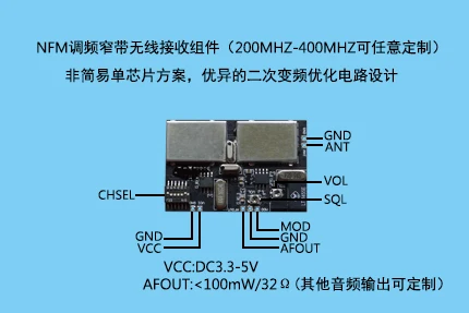 315MHZ433MHZ Long-distance High Anti-interference Remote Control Module Wireless Helmet Receiving Module FM Remote Transmission