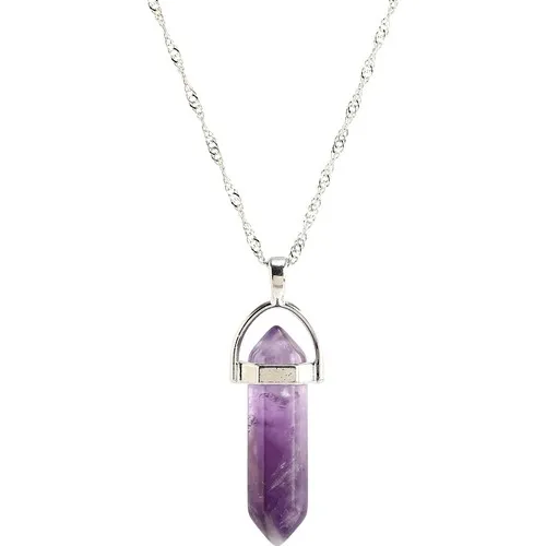 Sahi Accessories Natural Amethyst Stone Natural Stone Necklace, Women Accessory