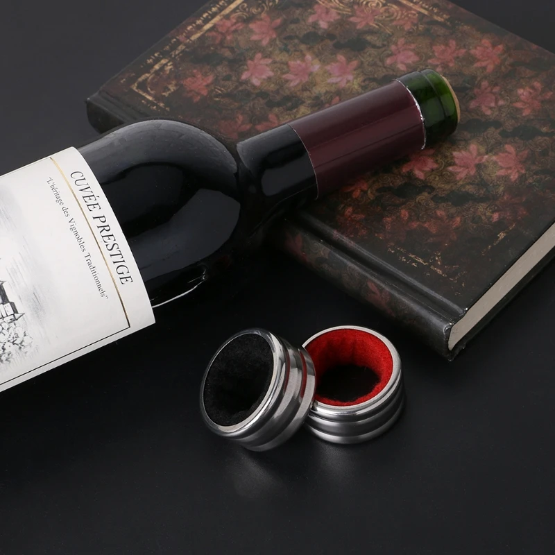 Practical Stainless Steel Red Wine Bottle Drip Drop Proof Stop Ring L4MB