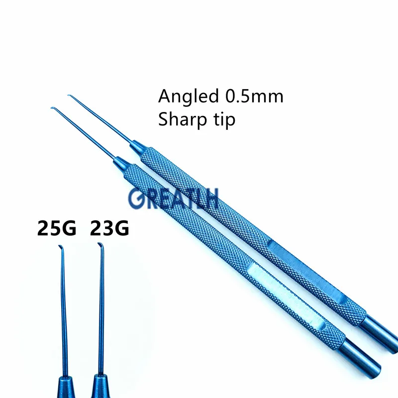 Ophthalmic Goniotomy Knife Blades Titanium Angled 23G 25G Veterinary Eye Tools
