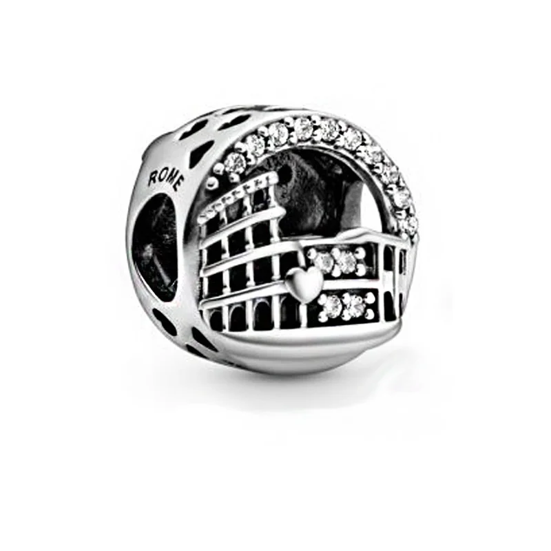 2020 Summer NEW 925 Sterling Silver Beads Fit Original Pandora Bracelets The Rome Charm DIY Women Fashion Jewelry Gift