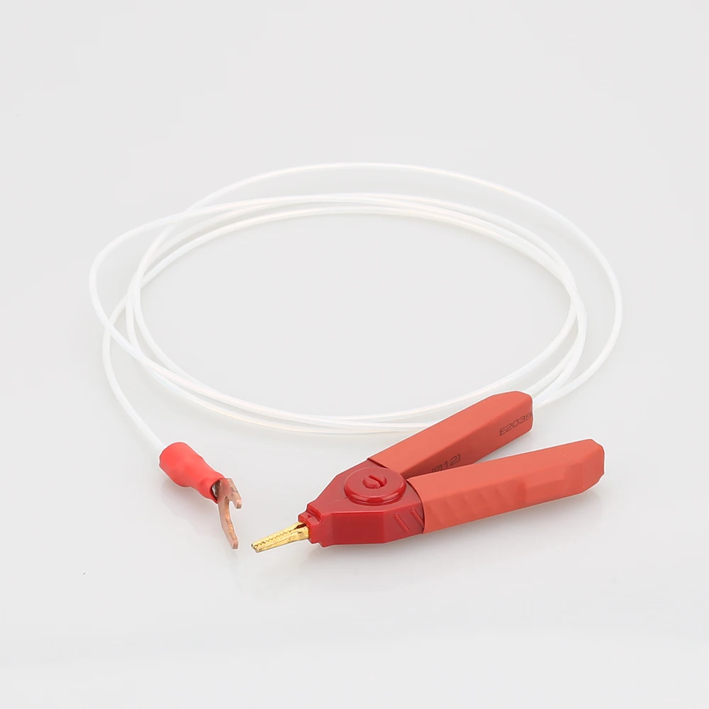 

1 Piece HIFI Sterling Silver Audio Cable Spade To alligator Spade Cable
