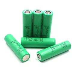 C&P Li-Ion 2500mAh 10pieces 18650 INR18650 25R High Tool Power Battery Cell Max Continue Discharge Current 20A 3.6V 2.5Ah 10C