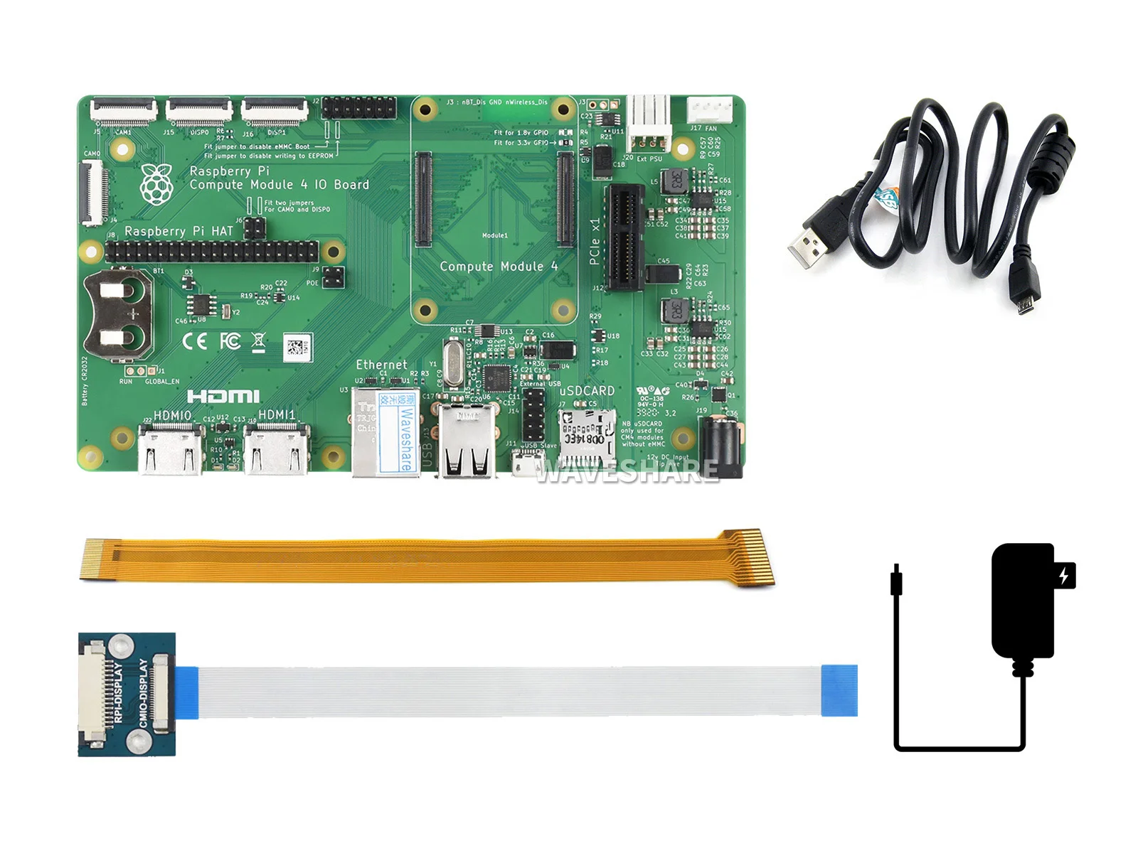 

Compute Module 4 Acce A,CM4 basic accessories package with IO backplane,Evaluate CM4 quickly,Shorten the development cycle