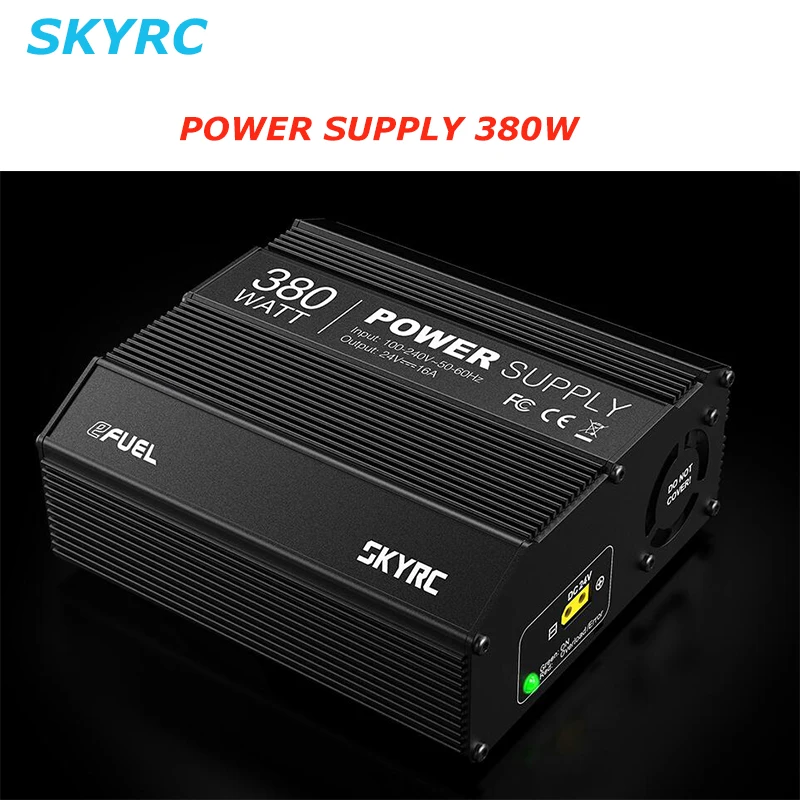 SkyRC 380W Power Supply 100-240V AC to DC 24V 16A RC Power Supply Adapter for SKYRC B6 Nano ISDT PC-4860 BG-8S Q6 Pro DC Charger