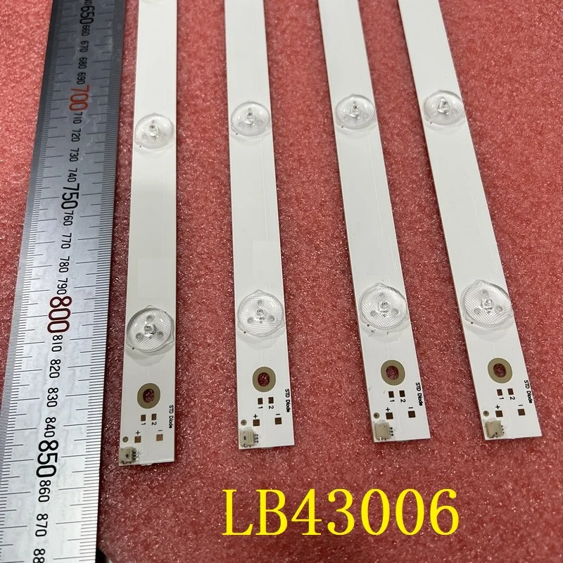 4pcs/set LED Backlight bar For LE43A509A LED43D7200I SVJ430A07 R L type LB-C430F14-E1-L-G1-SE1 SE2 A G2 LB43006 F43B7200C