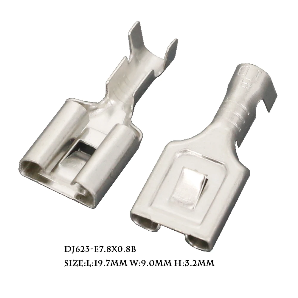 50 PCS 7.8 Series Terminal  Automotive Connector Terminals Pinch Strap DJ623-E7.8X0.8B