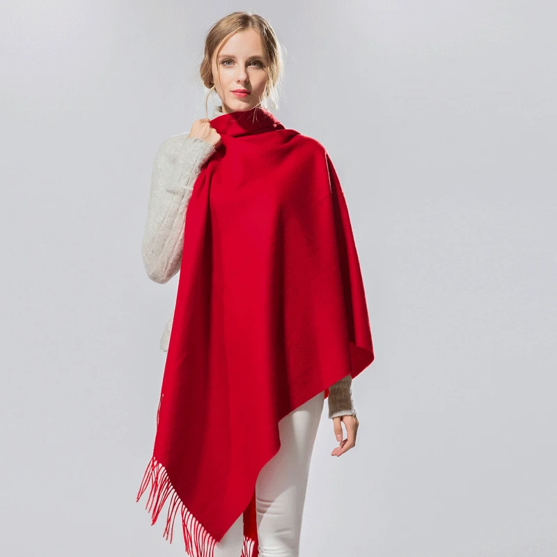 2019 luxury brand soild cashmere women scarf winter warm shawl and wraps bandana pashmina soft long female foulard thick blanket