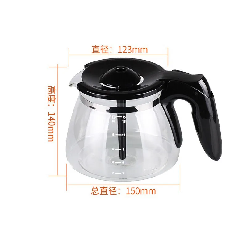 Coffee Maker Glass Jug for Philips HD7447 HD7440 HD7457 HD7461 HD7459 HD7462 HD7467 Coffee Machine Accessories Replacement Parts