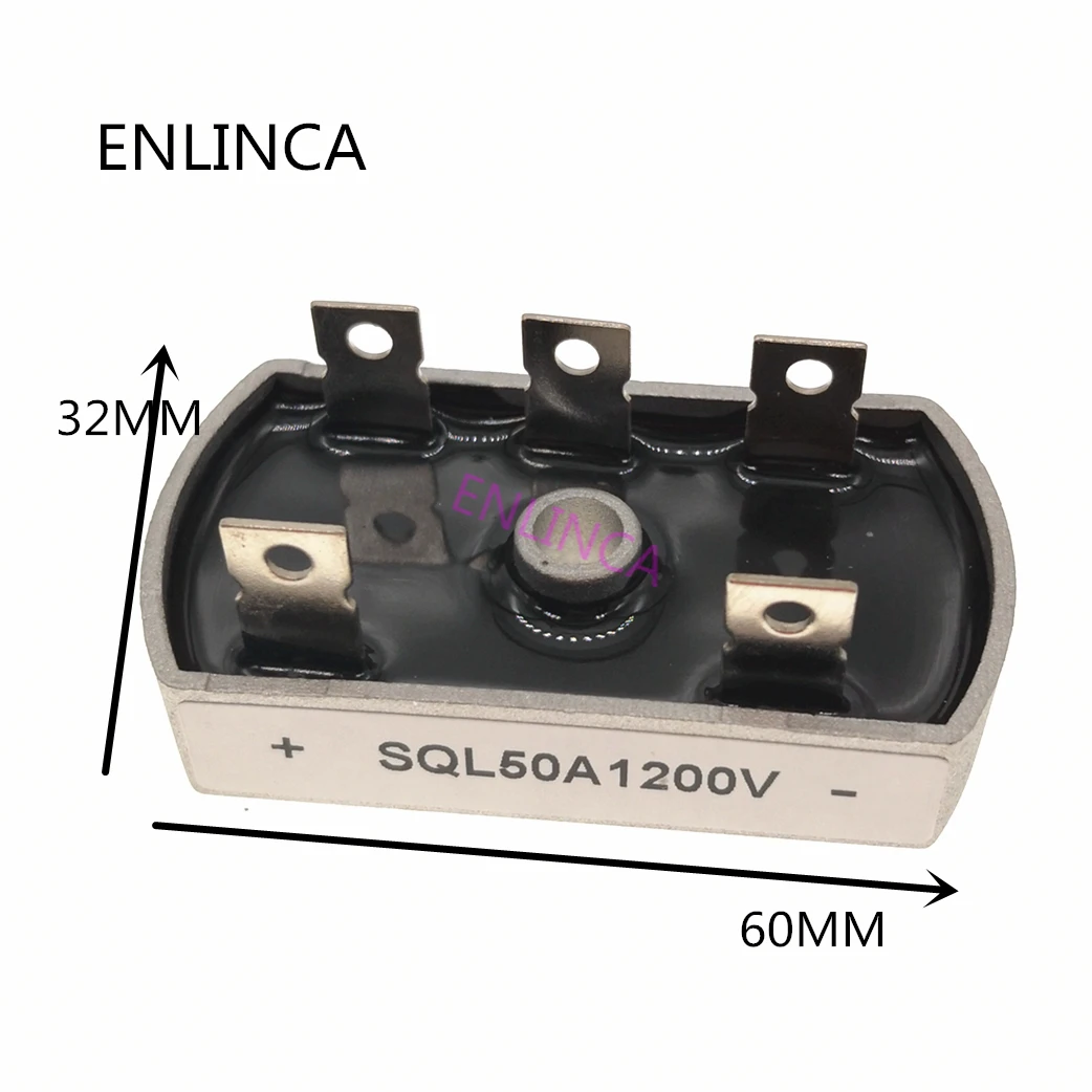 Original 50A 1200V Aluminum Metal Case 3 Phase Diode Bridge Rectifier 50Amp SQL50A Module SQL50A1200V