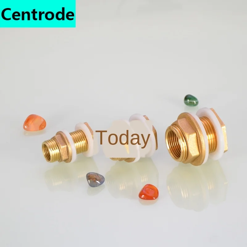 Conector de fio interno e externo de 1/2 polegadas, conector de cobre 1 em torre para água, balde de tanque de peixes, acessórios de interface de drenagem