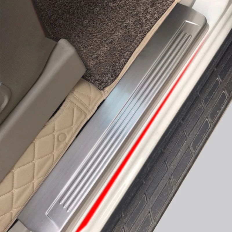 For Mitsubishi Pajero V80 V93 V95 V97 V98 2007-2021 Stainless Door Sill Scuff Plate Pedal Entry Guard Protector Cover