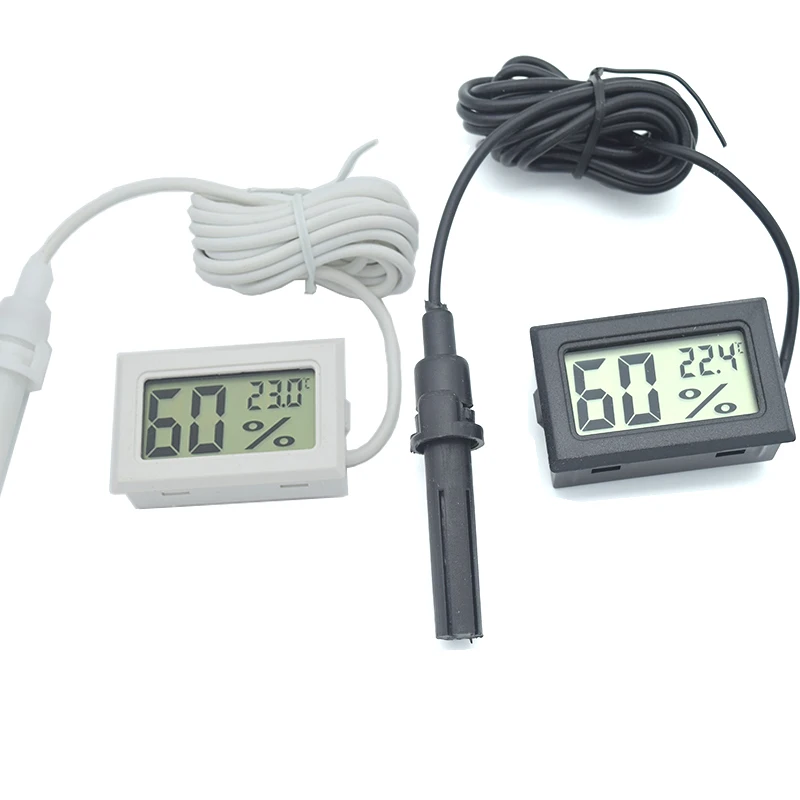 Professional Mini LCD Digital Thermometer Hygrometer Humidity Temperature Moisture Sensor Meter Temperature Gauge Indoor Probe