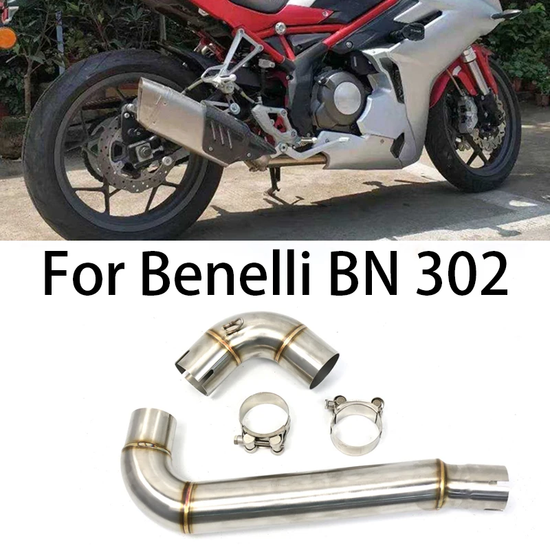 

For Benelli BN302 BN 302 Motorcycle Exhaust Front Pipe Muffler Middle Link Connect Pipe Stainless Steel Slip On