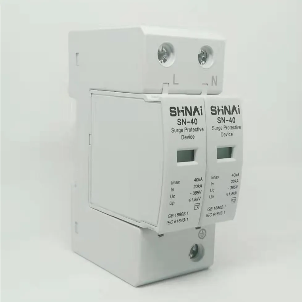 SPD 20KA - 40KA 2P  surge arrester protection device electric house surge protector C ~385V AC