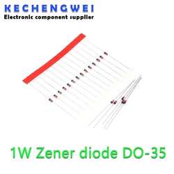 100pcs 1W Zener diode DO-35 1N4728A 3V3 1N4727A 3V0 1N4733A 5V1 1N4732A 4V7 1N4731A 4V3 1N4730A 3V9 1N4729A 3V6