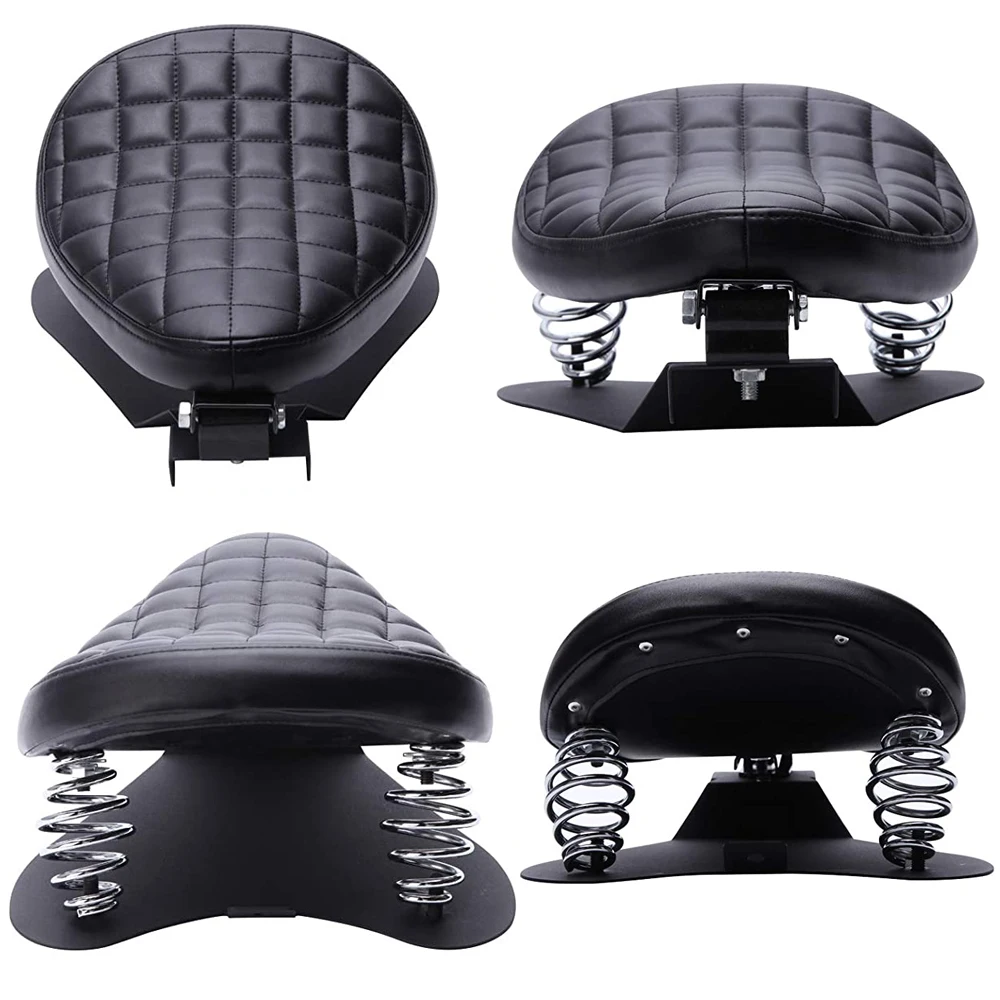 Asiento Universal para Moto Bobber, asiento individual para Moto Chopper, piezas de cojín Vintage para Harley Davidson Iron 883 Sportster Softail