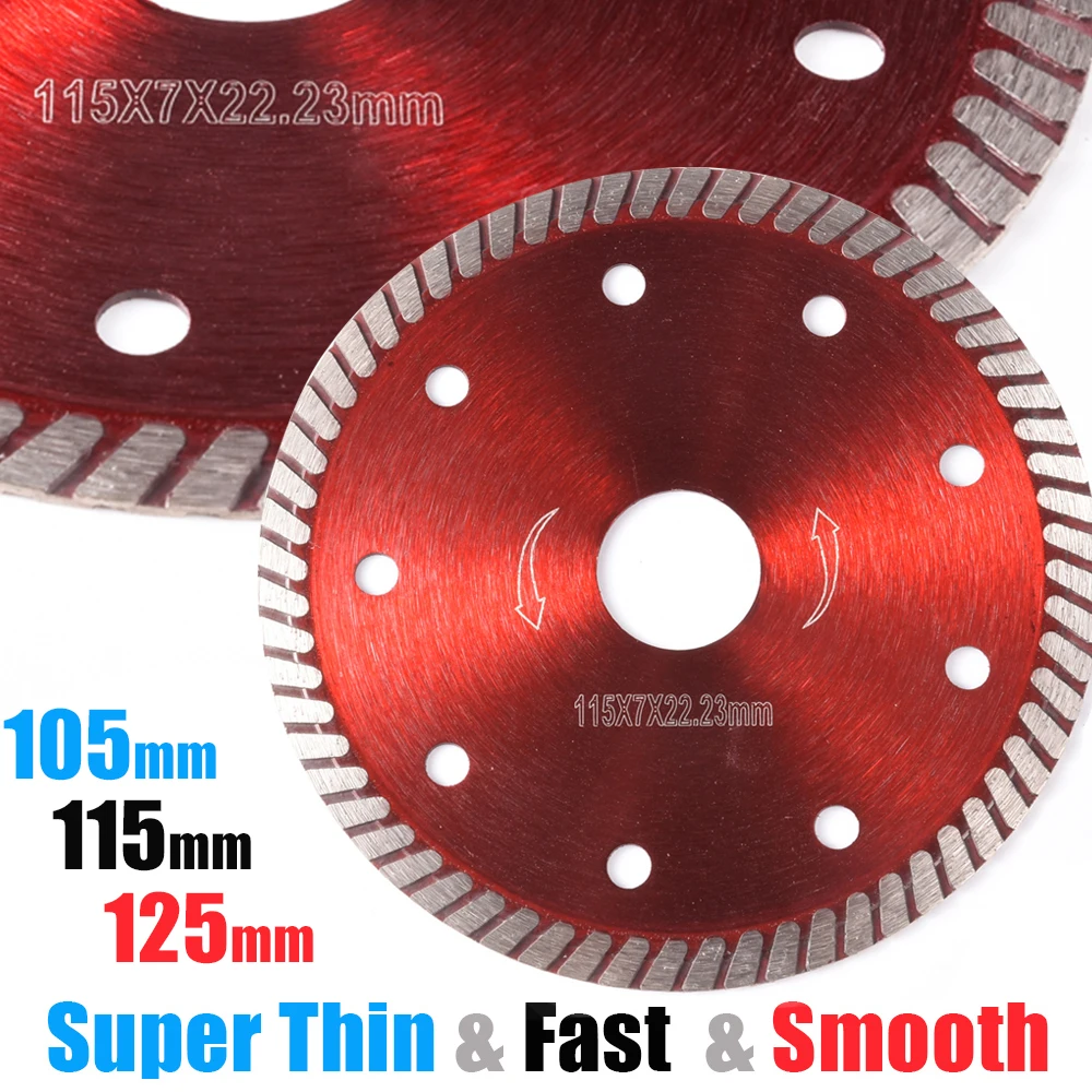 Disc Grinder Wheel 105 115 125mm Segment Diamond Saw Masonry Angle Grinder Cutting Porcelain Tile Blade Disc Wheel Marble Turbo