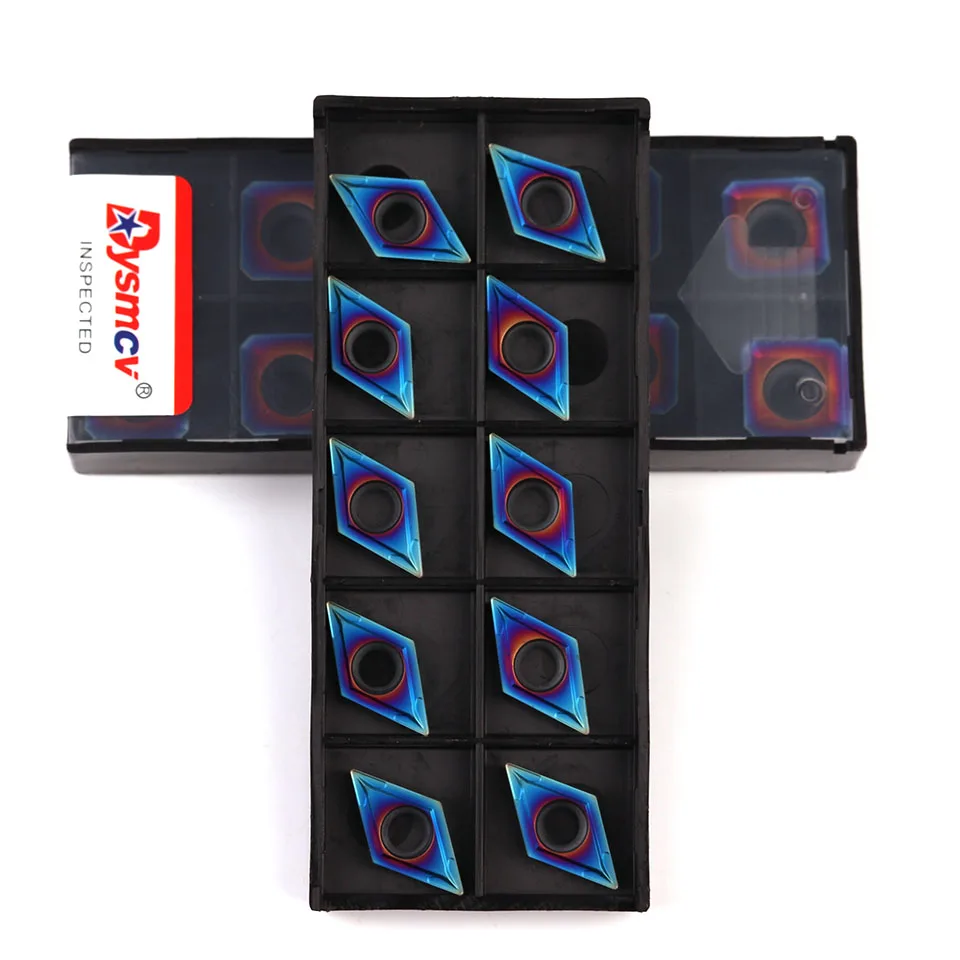 DCMT11T304 DCMT11T308 عالية الجودة لون الدائرة الداخلية تحول أداة شفرة من الكربيد تحول مخرطة باستخدام الحاسب الآلي شفرة