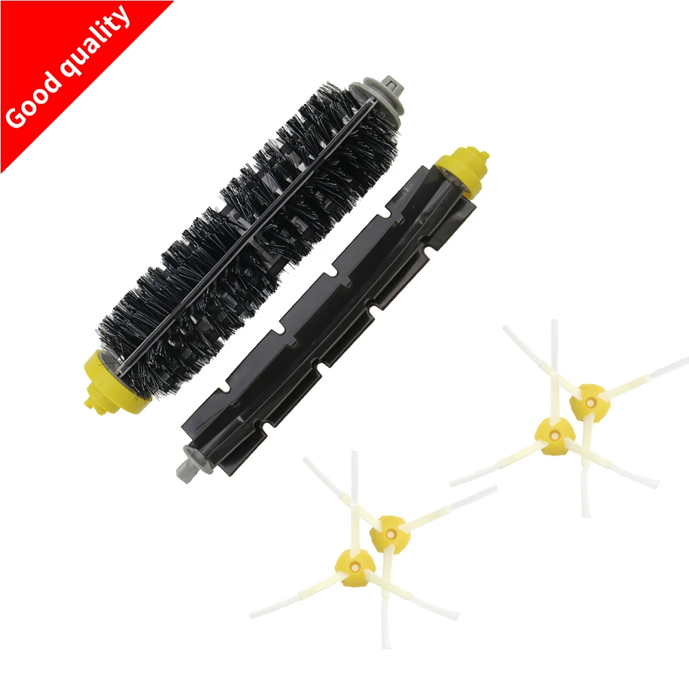 6 шт./лот, 1 щетка из щетины + 1 гибкая щетка для взбивания + 4 боковые щетки для роботов-пылесосов iRobot Roomba 600 700 серии 760 770