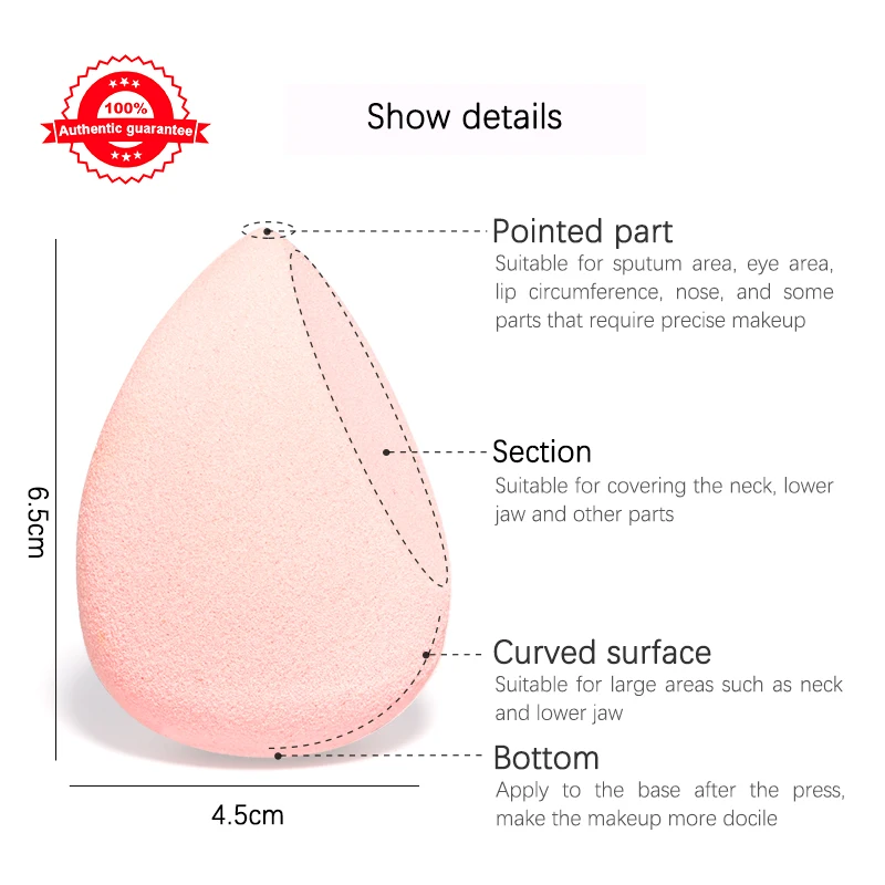 Makeup Sponge Blender Beauty Egg Foundation Cosmetic Sponges Powder Puff Cut Shape Water Drop Bevel Make Up Tools For Women