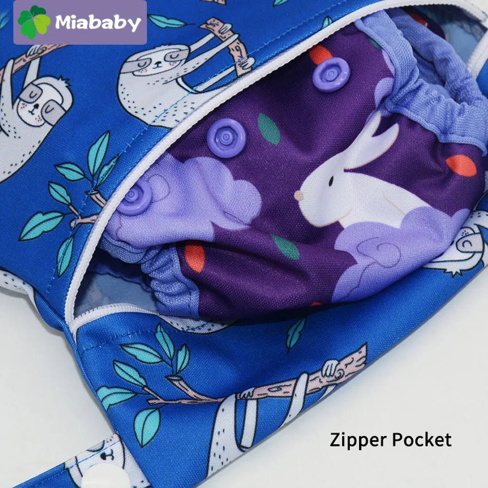 Miababy18*25cm Waterproof PUL Cloth Diaper Bag for Diapers Inserts Mini Fashion Wet Bag