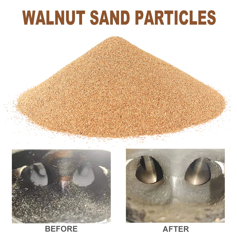 Sandblasting Walnut Sand to Remove Carbon Deposits Remove Car Engine Carbon Deposits