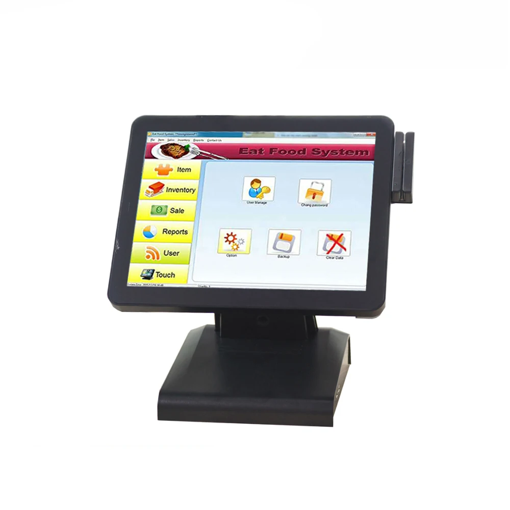 15 inch TFT LCD Point Of Sale Cash Registers With MSR / Pos Computer Systems POS1619