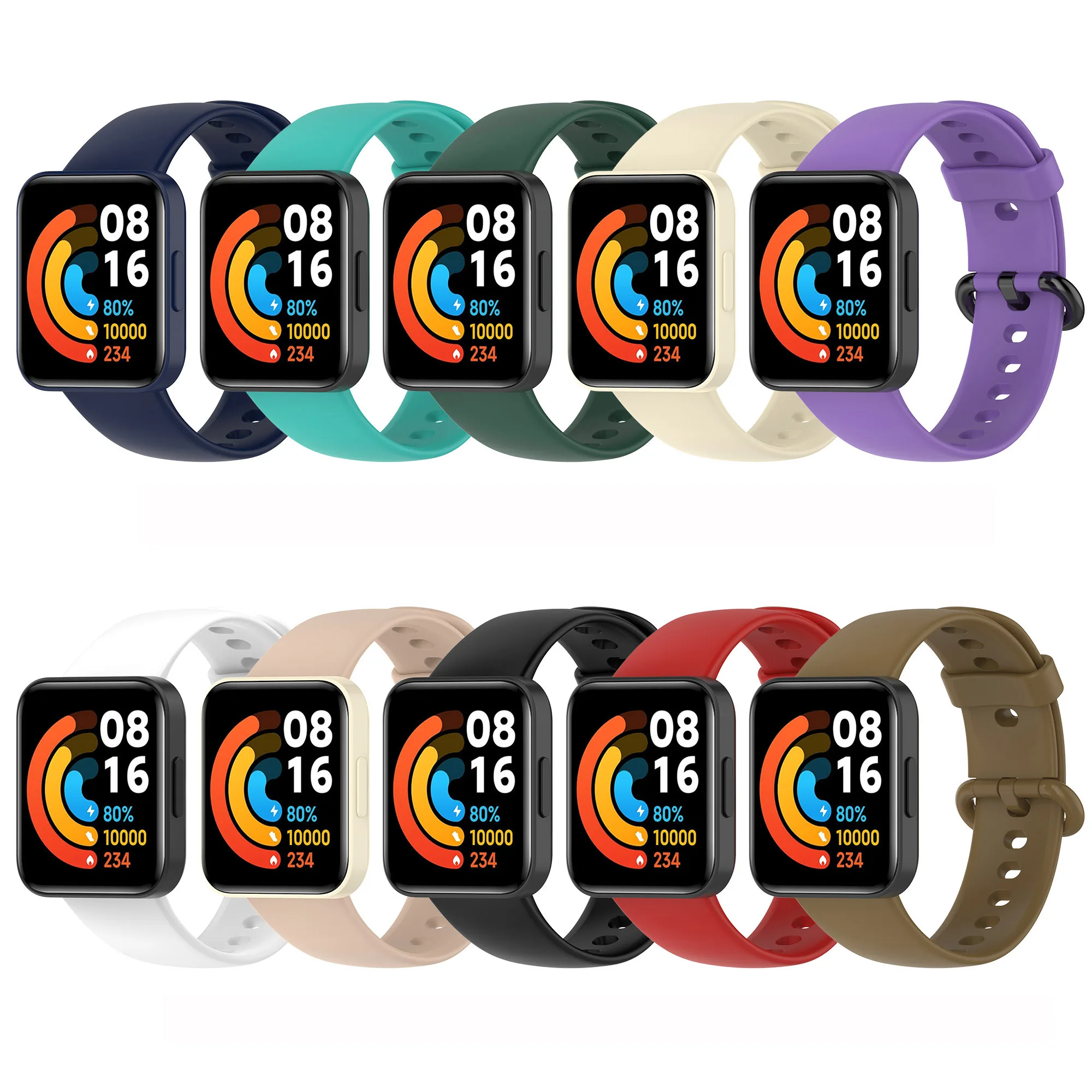 Correa de silicona para Xiaomi Mi Watch Lite, pulsera de repuesto para reloj inteligente Redmi Watch 2 Lite, versión Global