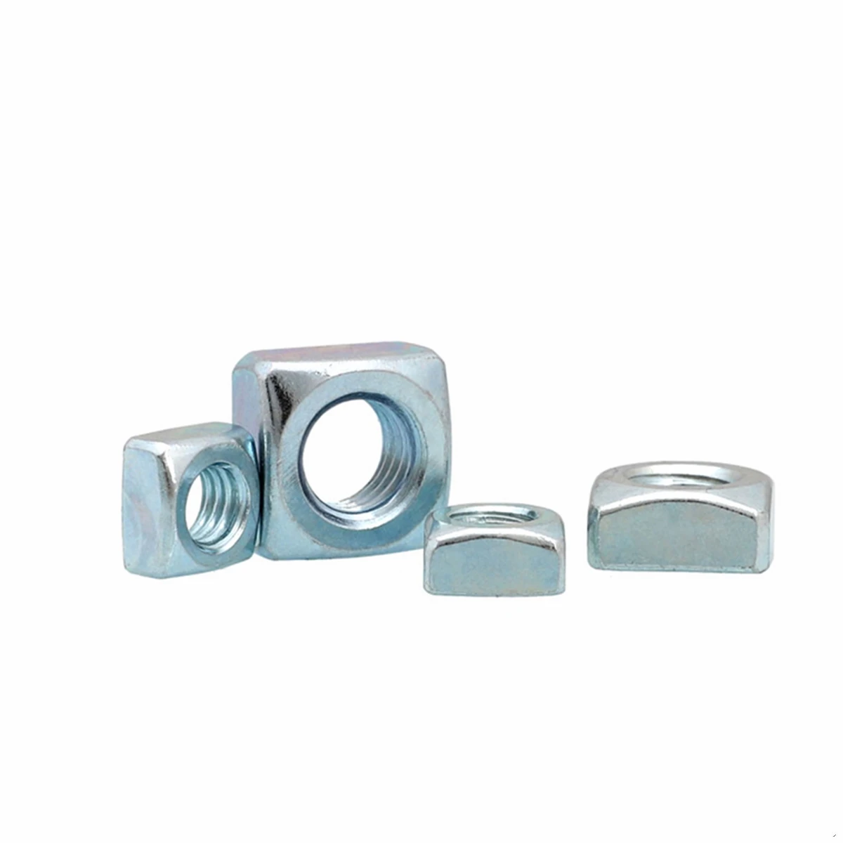 1/5/10/20PCS M3 M4 M5 M6 M8 M10 M12 Carbon Steel Galvanized GB39 Metric Threaded Square Nut Foursquare Quadrate image 5