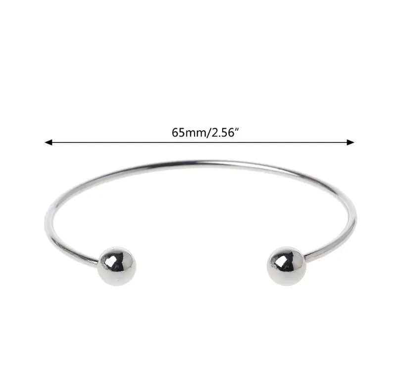 Ball Closure Adjustable Wire Blank Bracelet Expandable Bangle DIY Jewelry Making