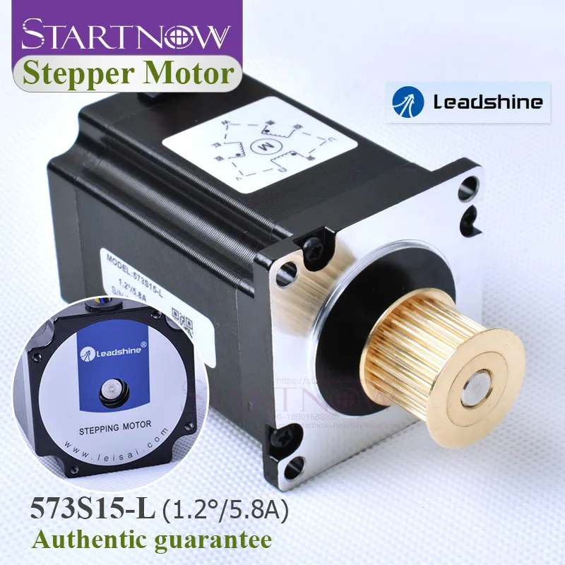 Leadshine Stepper Motor 573S15-L 5.8A 3 Phase With Synchronous Pulley 6 Wires Axis Diameter 8mm NEMA23 Stepping Motor