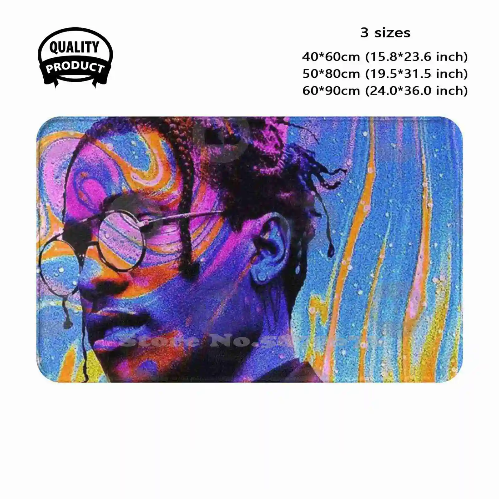 Rocky Rainbow Soft Cushion Home Carpet Door Mat Car Rug Young Rainbow Rocky Hip Hop Rap Music Rap