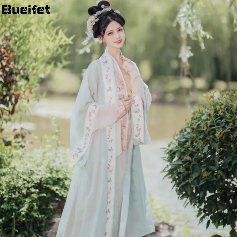 

Ancient Folk Han Dynasty Princess Clothing Traditional Fairy Hanfu Dress Elegant Embroidery Tang Dynasty Dance Costumes Cosplay
