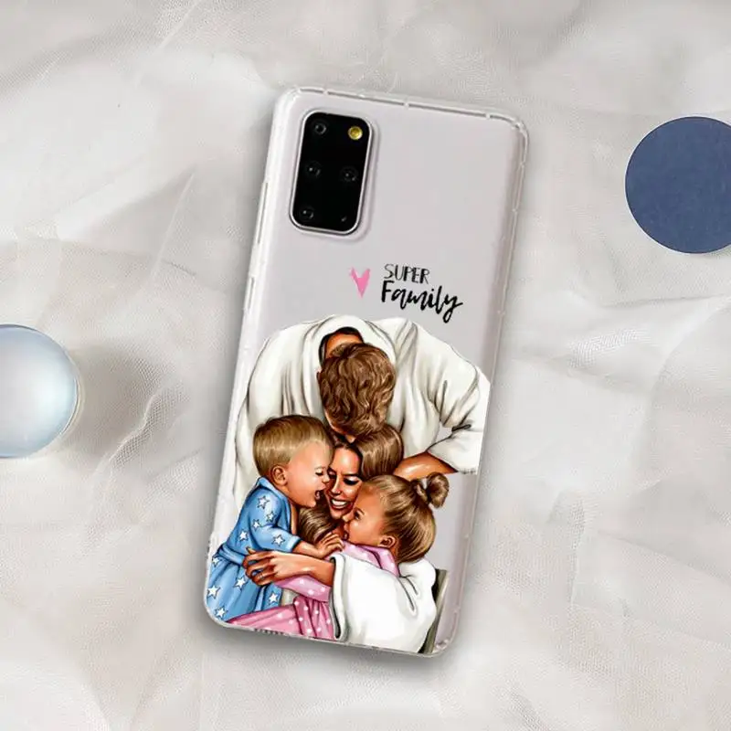 Super Mom Girl Boy Baby Phone Case For Samsung A 51 30s 71 21s 70 10 31 30 52 12 40 S20 21 plus lite UlTRA