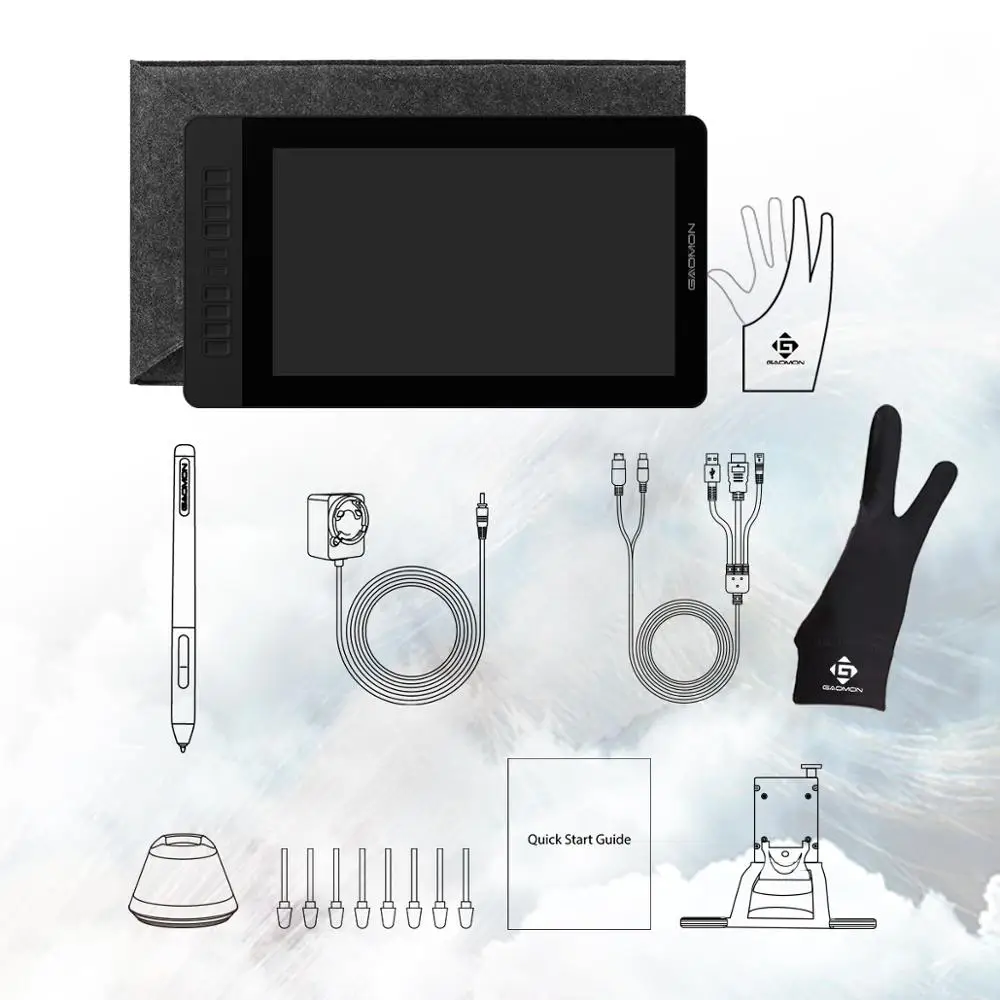 Imagem -06 - Gaomon Pen Display Pd1561 156 Polegadas Ips hd Gráficos Desenho Tablet Monitor 72 Ntsc Suporte Função de Inclinação com 10 Teclas de Atalho