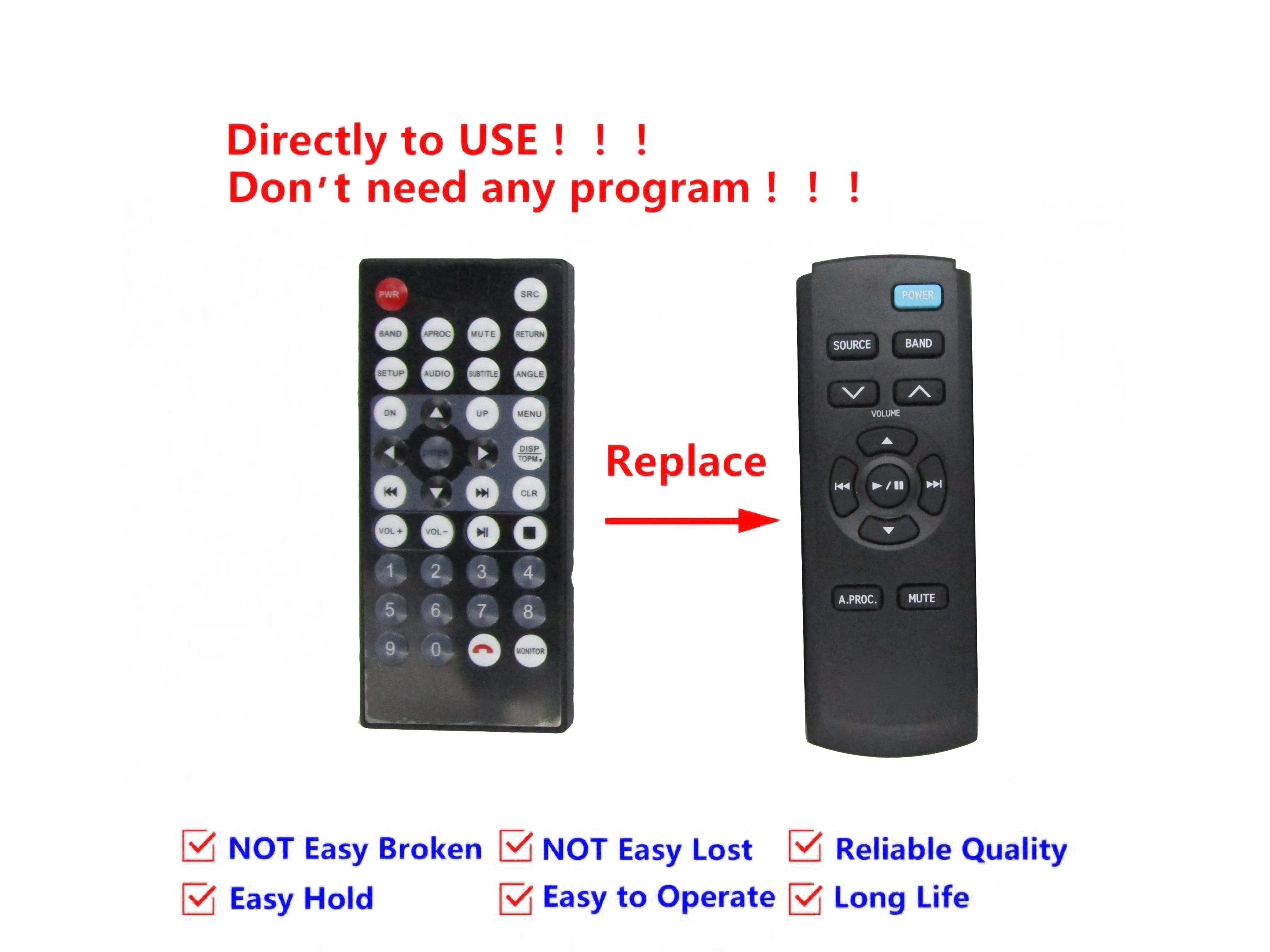 Remote Control For Alpine RUE-4190 CDA-1004 CDA-9883 CDA-9885 CVA1004 DVA7996 DVA-9860 IDA-X001 TDA7558 ute-200bt USB Car Receiv