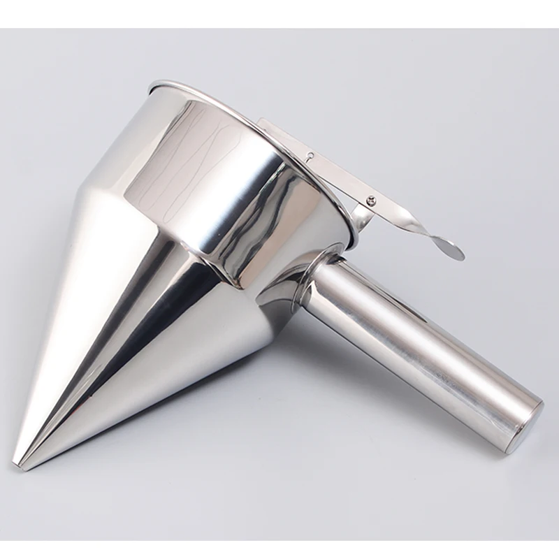 Octopus ขนาดเล็กลูกสแตนเลสช่องใส่ชั้นวางกรวย Batter ชุดเครื่องมือ Liquid Separation ปลาแนวตั้งลูกมือถือ