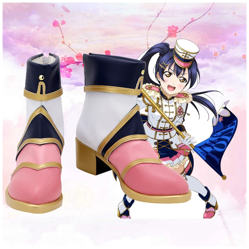 

CosplayLove LOVELIVE Love Live! Sonoda Umi White Pink Cosplay Shoes Long Boots Leather Custom Made