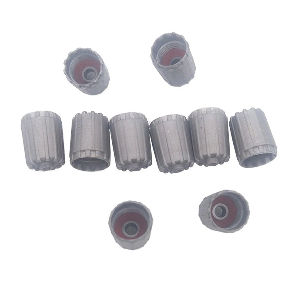 10pcs 8.8mm Nylon TPMS Tire Valve Stem Caps Cover Kit Gray Universal Car Accessories for Car Truck Motorcycle Good Sealing