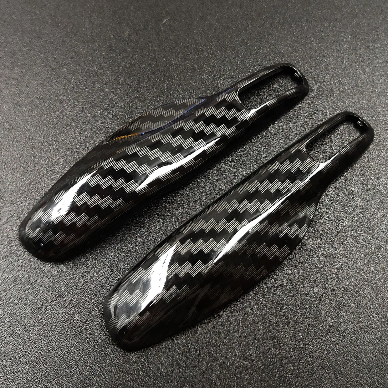 Car Key Case Cover Shell Carbon Fiber Chrome Color For Cayenne Macan 911 Boxster Cayman Panamera