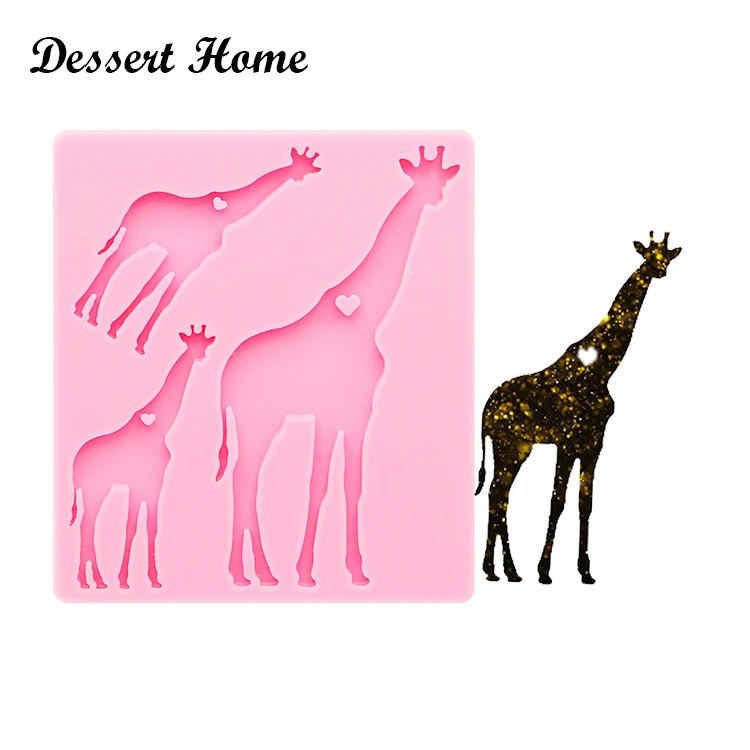 DY0106 epoxy resin molds giraffe family mold for keychain pendant Jewelry Makeing silicon molds for resin diy