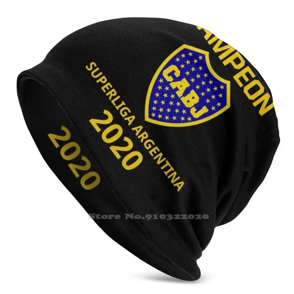 Club Campeon Cabj Superliga Argentina 2020 Beanie Hat Hedging Cap Outdoor Sports Breathable Thin Windproof Club Boca Juniors