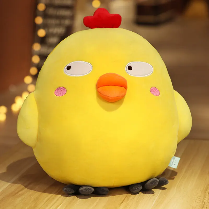 25-65cm Cute Chicken Plush Toys Kawaii Cartoon Little Yellow Chicken Doll Soft Stuffed Chick Animal Pillow Xmas Gifts for Kids