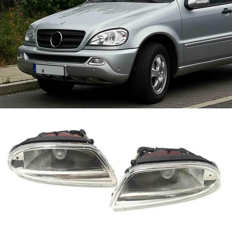 2 sztuk światła przeciwmgielne lampa do jazdy dla Benz W163 ML320 ML350 ML430 ML500 ML55 AMG SU 1638200328 1638200428